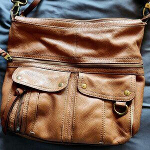 Fossil Leather Morgan Crossbody Messenger Bag